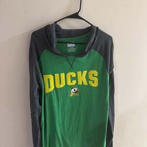 University of Oregon Ducks Raglan Hoodie Green/Gray XL